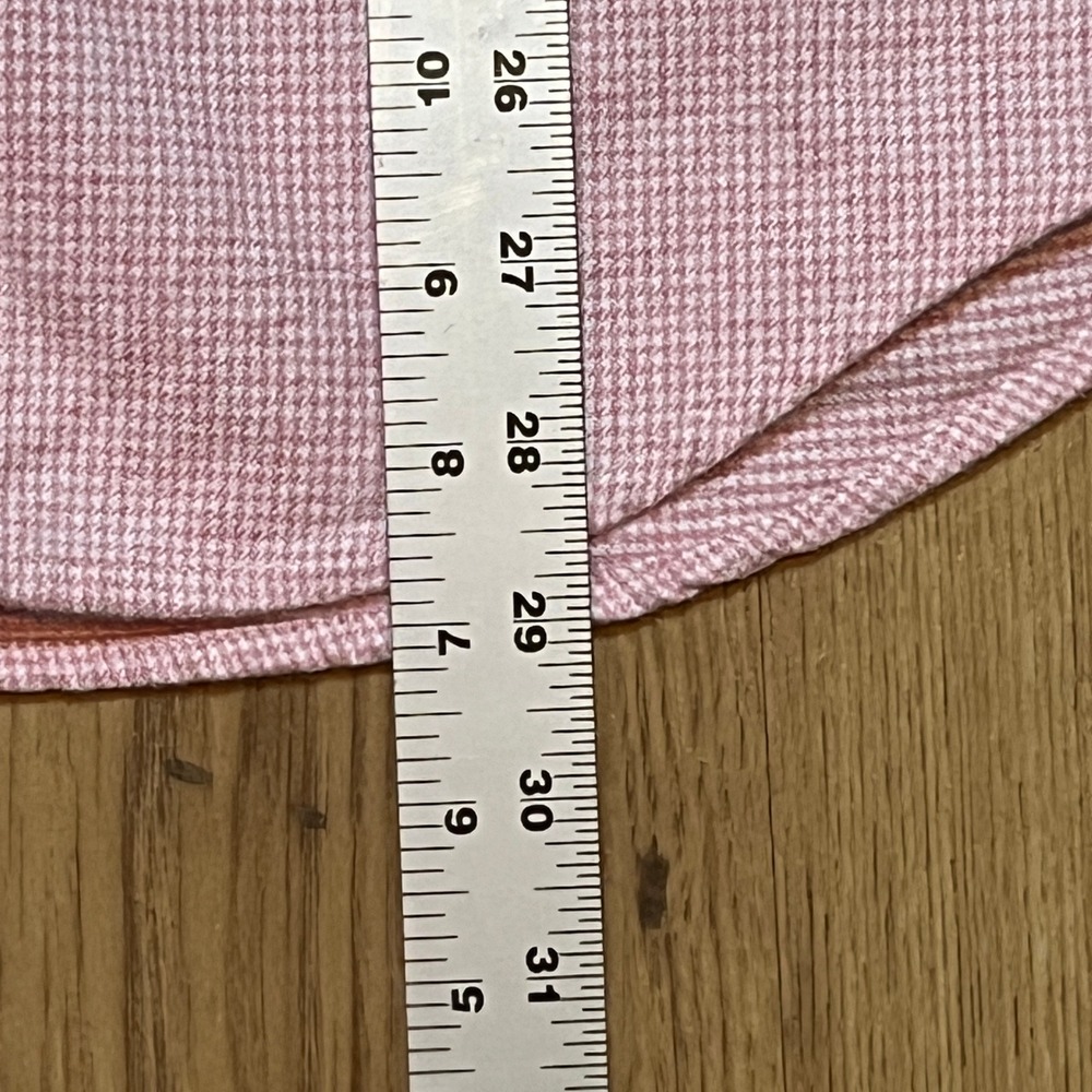 Abercrombie & Fitch Soft Flannel Shirt Men M Pink Houndstooth Button Down Cotton - Picture 10 of 12